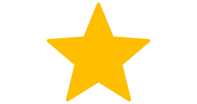 Star shape. Star icon. Yellow star in png. Rating symbol