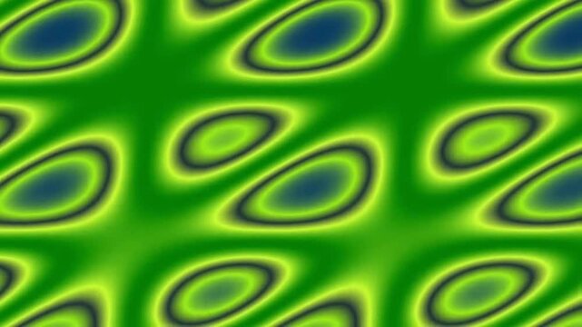 Patterned Abstract Movement in Bright Green Swirled Looping Shapes