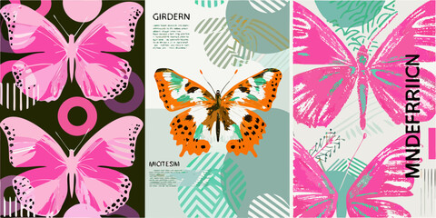 Butterfly Pattern A Colorful Vector Illustration With Repeating Motifs © Poly