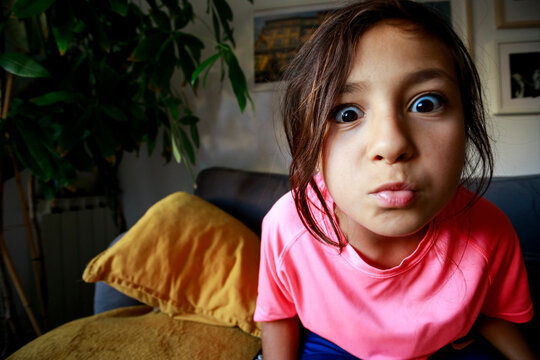 Child Makes a Funny Face 
