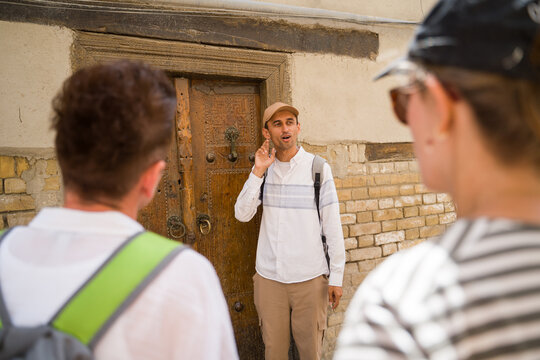 Tour Guide Shares Stories About Ancient Door in Bukhara