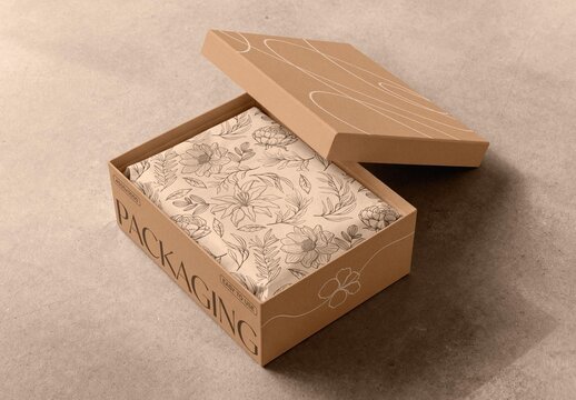 Package Paper And Box Mockup For Branding And Packaging Design