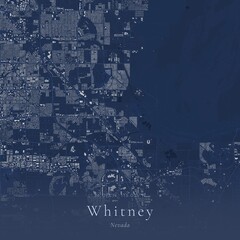 Obraz premium Blueprint Map of Whitney, United States | Architectural Line Art Poster