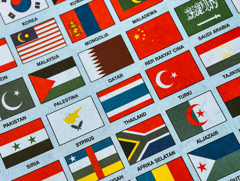 A collection of flags of the world's nations.