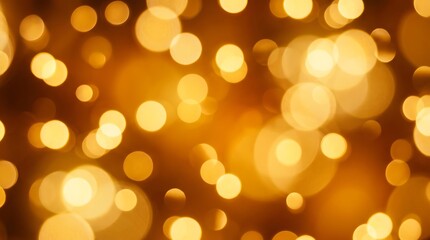 Fototapeta premium Abstract golden yellow bokeh lights background
