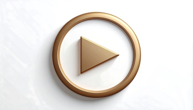 Golden circular arrow symbol on white background.
