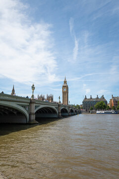 Classic view of Big Ben from the South Bank
