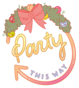 Xmas party neon sign 