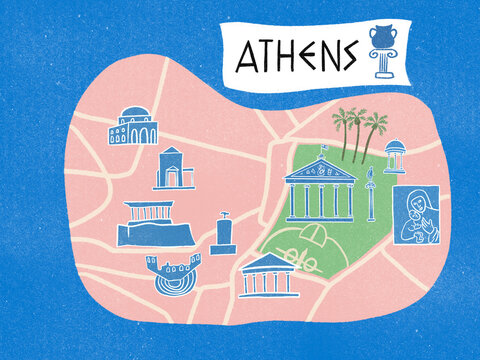 Tourist map of Athens