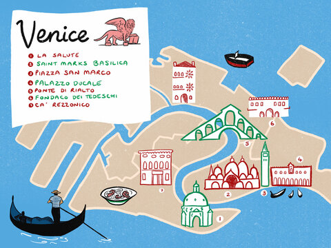 Tourist map of Venice