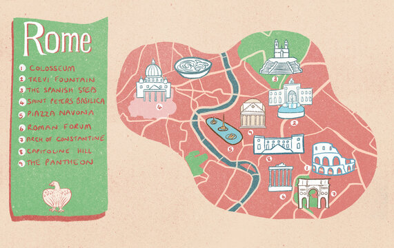 Tourist map of Rome