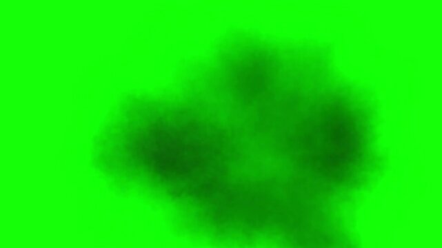 Black smoke burst ring explosion cloud effect isolated on transparent background for visual editing