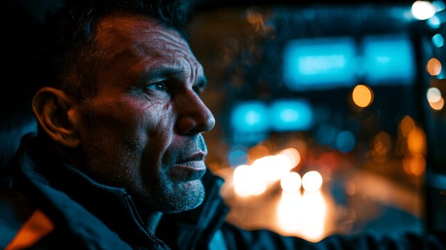Portrait of a truck driver