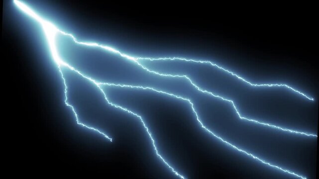 Realistic thunder storm, Thunderclouds in bright flashes of lightning, Bad weather Dark storm features animated white lightning bolts striking, animated bolt strikes, lightning storm on black screen
