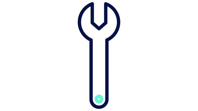 Wrench and mechanical tools icon. Technical support service. Vector illustration, flat design