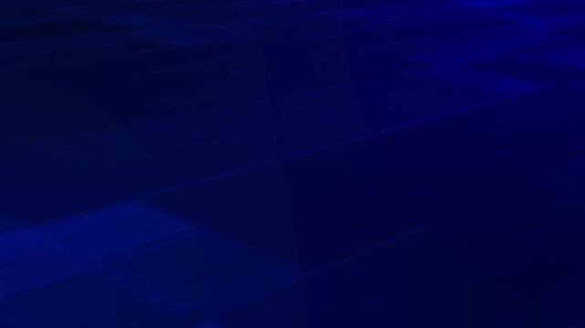 Blue geometric background featuring diagonal overlapping rectangles and subtle motion graphics. 4k animation.