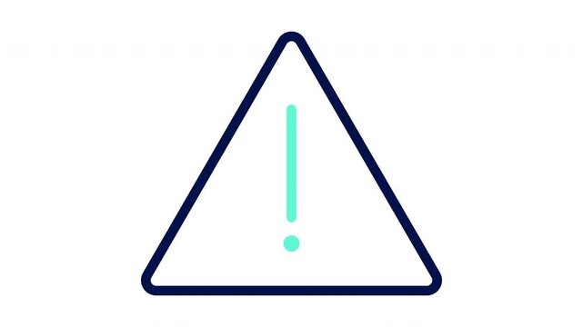 Warning alarm icon. System error notification. Vector illustration, flat design