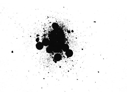 Subtle dark grunge liquid splatter texture on black background