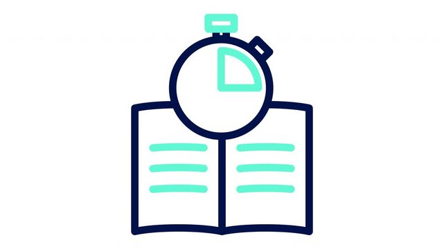 Microlearning online education icon. Digital bite sized learning. Vector illustration, flat design