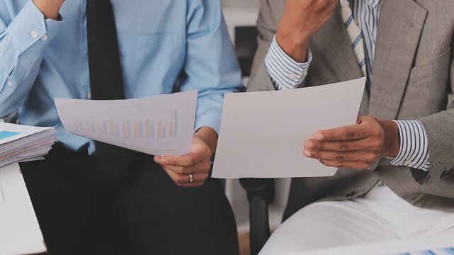 Tax deduction planning concept. Businessman calculating business balance prepare tax reduction.