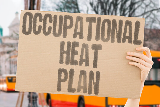 "Occupational Heat Plan" WHO and WMO guide countries on workplace heat strategies. STRATEGY. WORKPLACE. HEAT. WHO. WMO.