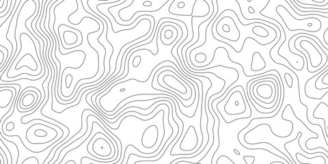 Modern contour line map background with abstract elevation pattern, minimal geographic line texture with peaks and valleys, for cover, banner and social media. © hossain