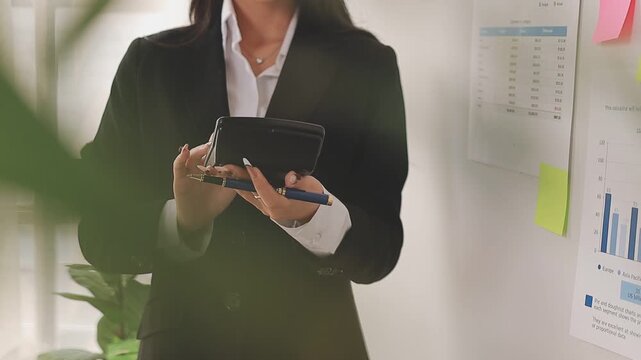 Tax deduction planning concept. Businessman calculating business balance prepare tax reduction.