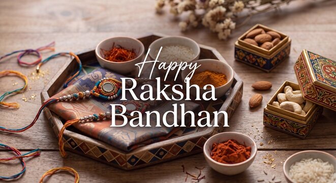 Happy Raksha Bandhan. Indian Festival.  