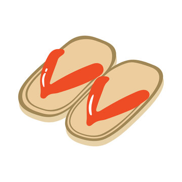 Illustration of Traditional Japanese Zori Sandals