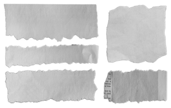 Torn pieces of paper