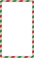 Fototapeta premium Christmas Candy Cane Stripe Frame