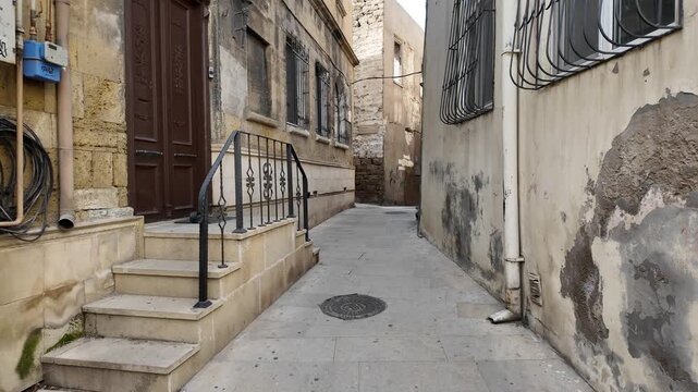 A view of the historic Inner City in Baku, the capital of Azerbaijan. This city, located within the historic city walls, attracts great interest from tourists.