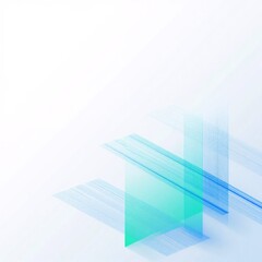 Fototapeta premium abstract digital art piece white background consists multiple blue lines form geometric pattern lines arranged way creates sense depth dimension overlapping center large rectangular shape appears