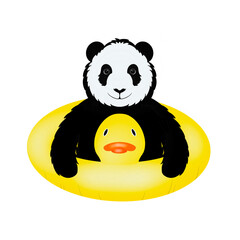 Raster illustration of animal panda © Ирина Решетникова