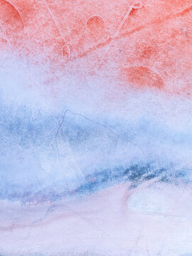Aerial view of the colorful salt flats with intricate mineral patterns and textures in Kos, Greece.