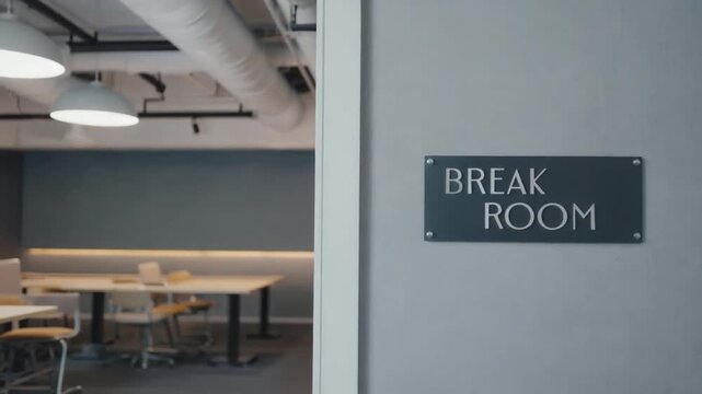Break room in an office.