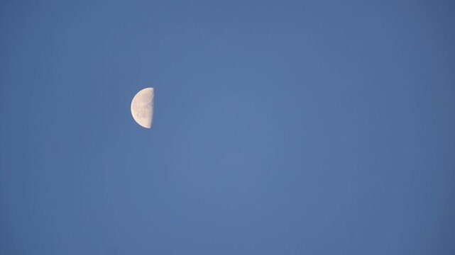 Moon in the sky, barely rising