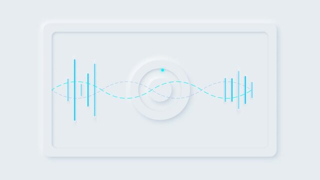 Neumorphic Audio Visualizer 4K Motion Graphic for Abstract Backgrounds