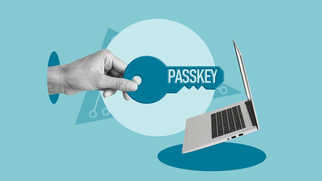 Passkey Authentication Concept for Passwordless Login Secure Digital Identity Multi Factor Authentication Online Account Protection Cybersecurity Identity Verification and Modern Access Security