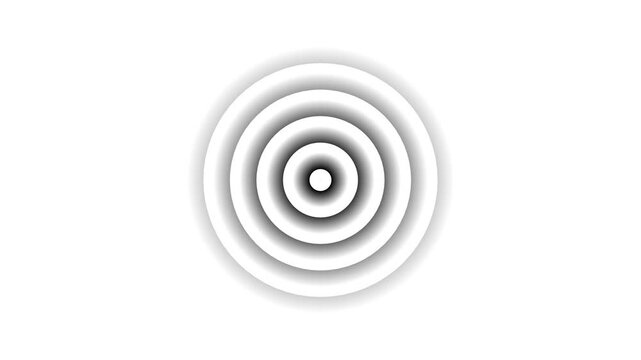 Abstract neon circle radio waves looping background. Abstract neon radio waves signal.Radio wave signal, radar concept.Radio waves seamless animation background video with alpha chanel.4k video