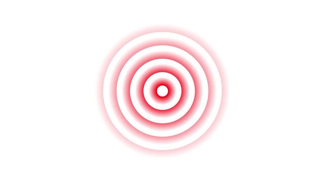 Abstract neon circle radio waves looping background. Abstract neon radio waves signal.Radio wave signal, radar concept.Radio waves seamless animation background video with alpha chanel.4k video