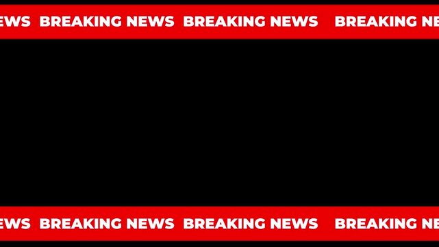 News lower third background overlay template with green screen, TV broadcast style animation for breaking news or live updates .Breaking news lower third 3rd chyron l3rd loop 4k video