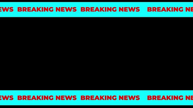 News lower third background overlay template with green screen, TV broadcast style animation for breaking news or live updates .Breaking news lower third 3rd chyron l3rd loop 4k video