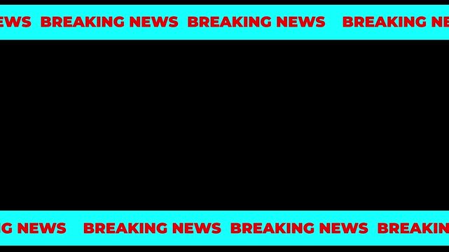 News lower third background overlay template with green screen, TV broadcast style animation for breaking news or live updates .Breaking news lower third 3rd chyron l3rd loop 4k video