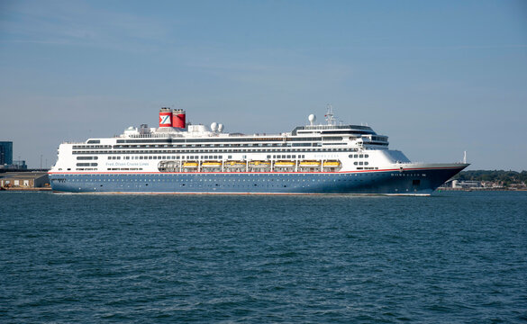 Southampton Water southern England UK. 03.08.2026. A Fred Olsen cruise line vessel underway on Southampton Water  England UK.