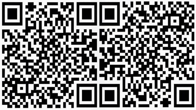 Loop animation of QR codes moving randomly, smooth motion, abstract digital visualization, glowing effect, seamless repetition, futuristic style
