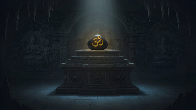 Sacred Shivling of Lord Shiva Bholenath with Divine Energy for Mahashivratri, Shravan Maas, Pradosh Vrat and Hindu Devotional Art