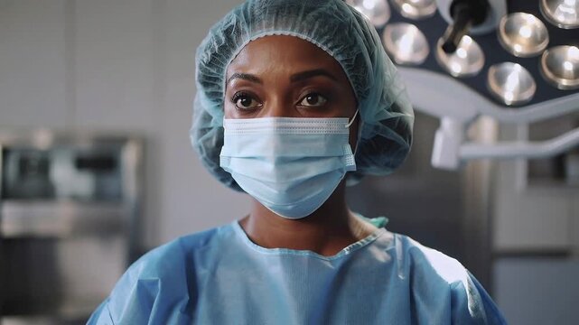 Surgeon prepares for procedure in hospital operating room