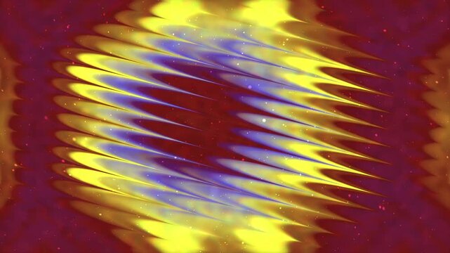 Abstract digital background with vibrant yellow and purple wavy liquid light patterns.