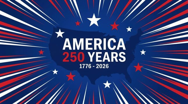 America 250 years 17762026 celebration graphic